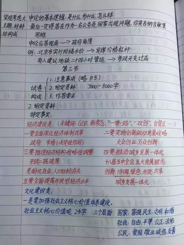 行測(cè)80分，申論70分，公考牛人筆記分享！