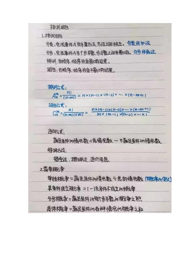 行測(cè)公式記不?。繉W(xué)霸幾張筆記就搞定了！